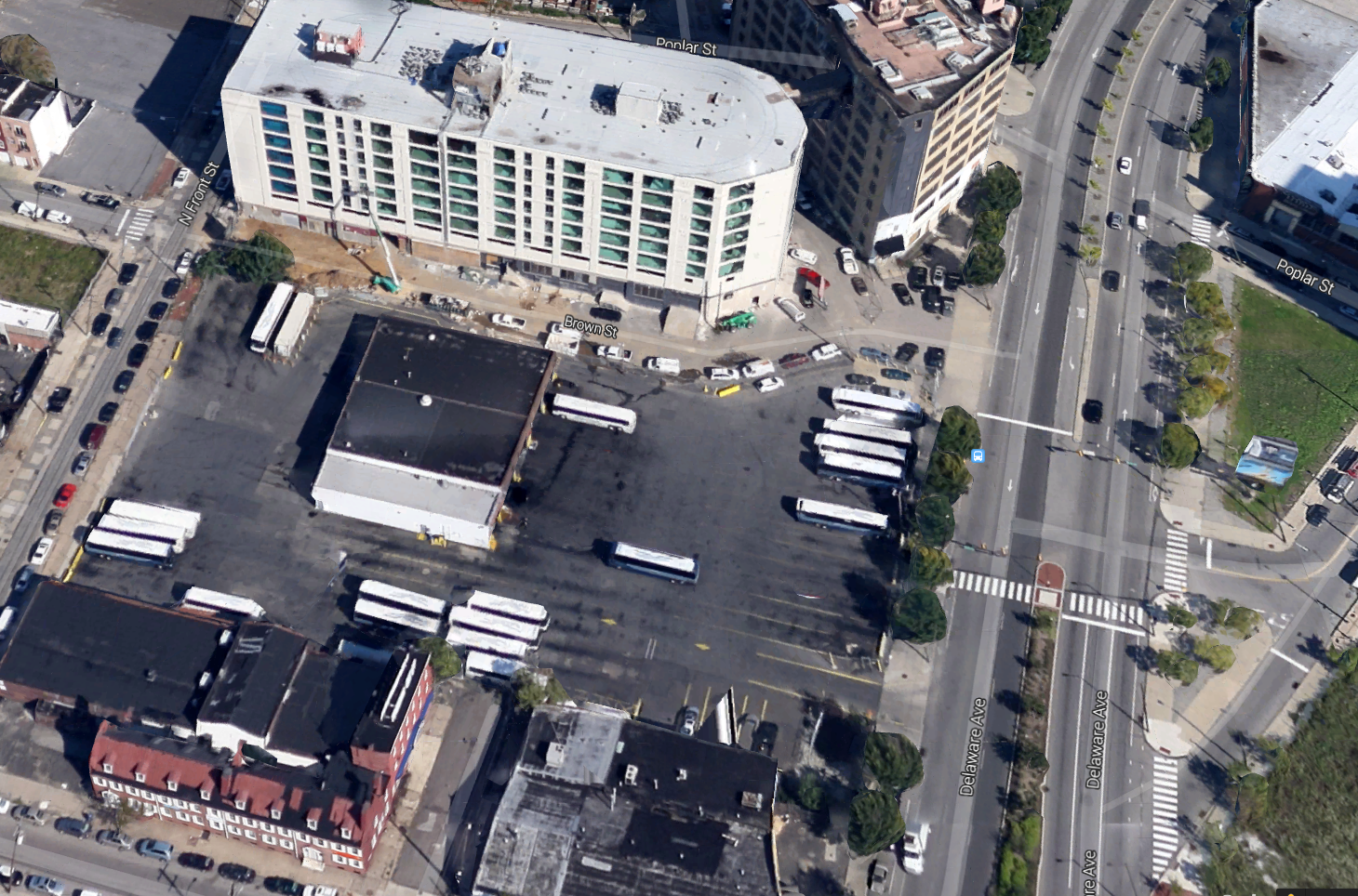 The proposed Delaware Ave. site for a Piazza Group car dealership