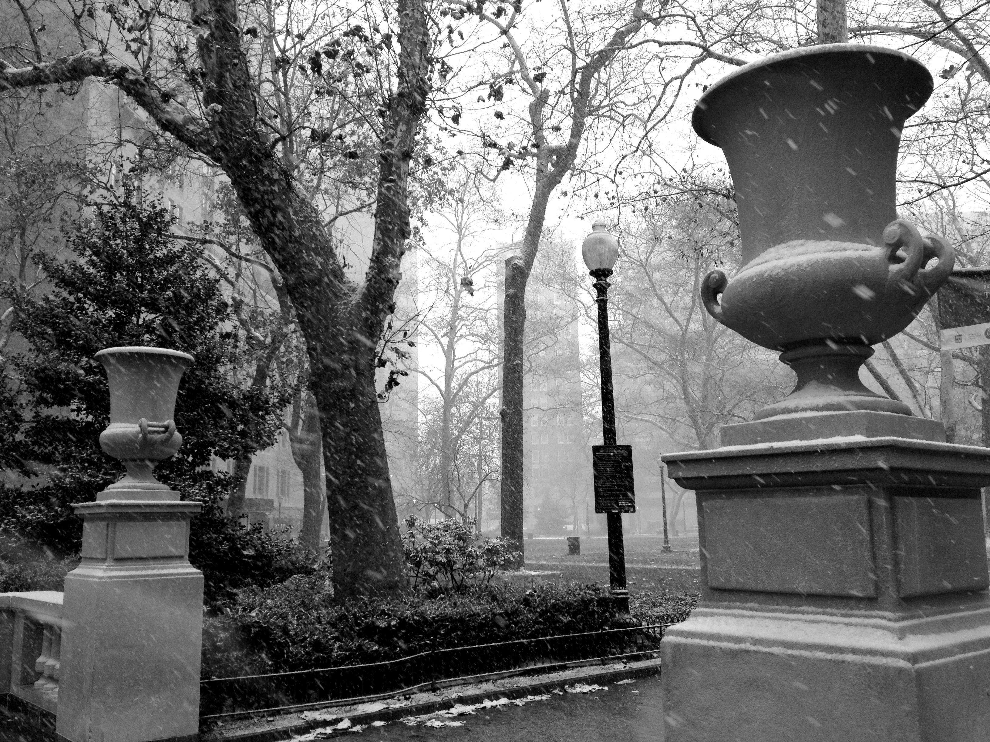 Snow in Rittenhouse Square