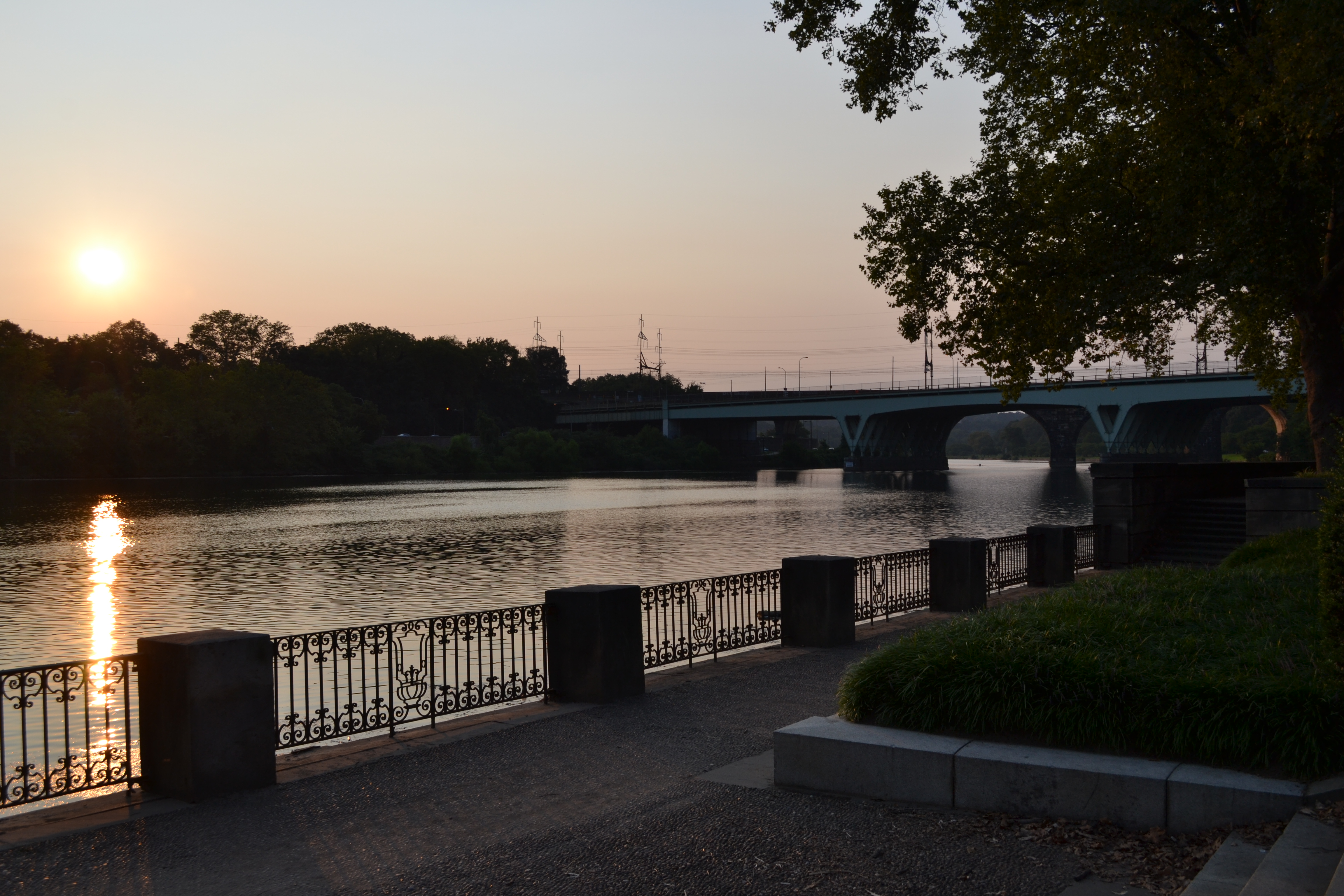 The tour wrapped up just as the sun was setting over the Schuylkill's western bank
