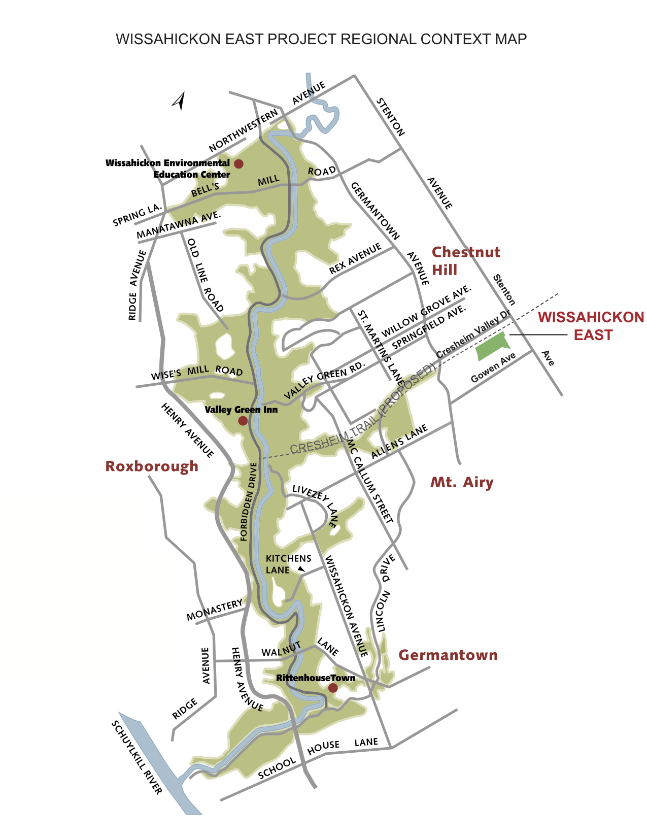 Wissahickon East Project map