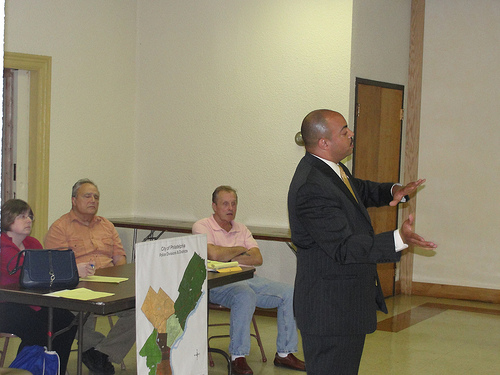 District Attorney Seth Williams at the June Northwood Civic Association meeting.