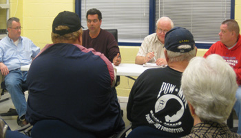 Mayfair Town Watch board members, from left: Shawn Hagerty, John Vearling, Len Roberts, Pete Smith
