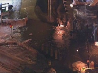 The early morning scene of a watermain break off Holme Avenue at Willits Road. Photo Courtesy of CBS3.
