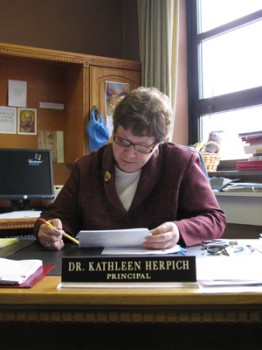 Father Judge Principal Kathleen Herpich is familiar with the process of schools closing. Her previous school in New Jersey was also forced to close its doors.