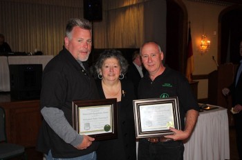 Ann Foster Memorial Award recipients: David Calzarette and the Pennypack Homes Townwatch shown with PDAC Chairperson Rosemarie Contino