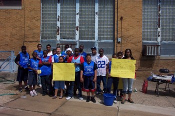 Parents and kids came together to help raise money with a car wash for the Lawncrest Youth Athletic Association baseball team.