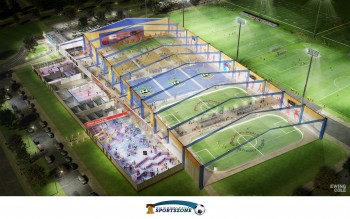 The concept design for the Philadelphia Sports Zone planned for Upper Holmesburg. Image courtesy of Philadelphia Sports Zone.