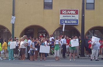 Hundreds attended a rally Tuesday to express opposition to a methadone clinic on the 7900-block of Frankford Avenue.