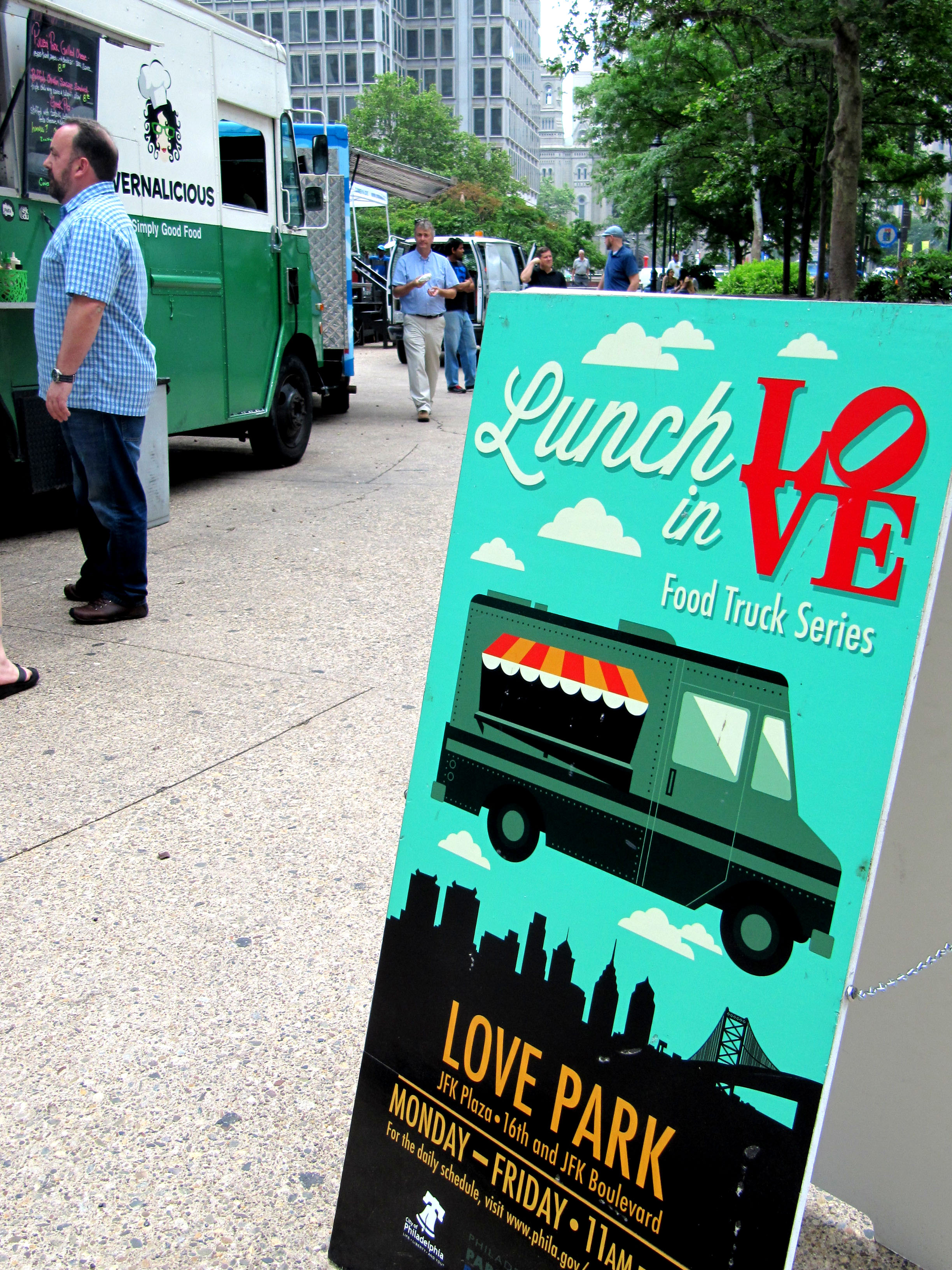 Food trucks in Love Park