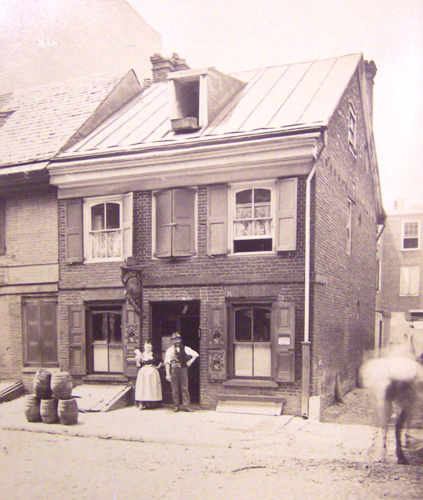 View of Letitia House in Old City, before its move for the Centennial Exposition | Courtesy of Centennial Parkside CDC