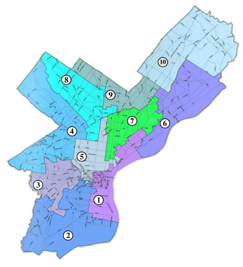 City Council Districts in Philadelphia