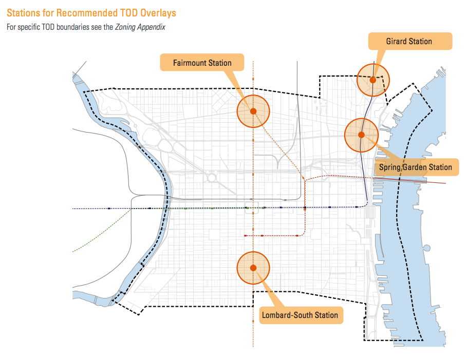 Stations for Recommended TOD Overlays